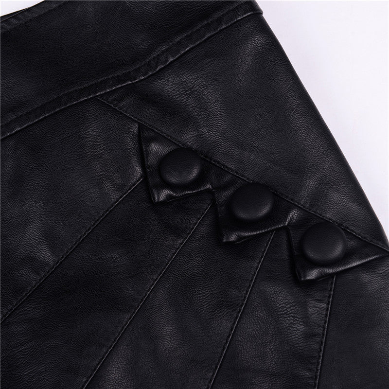 Fashion Sexy Slim High Waist PU Leather Skirt