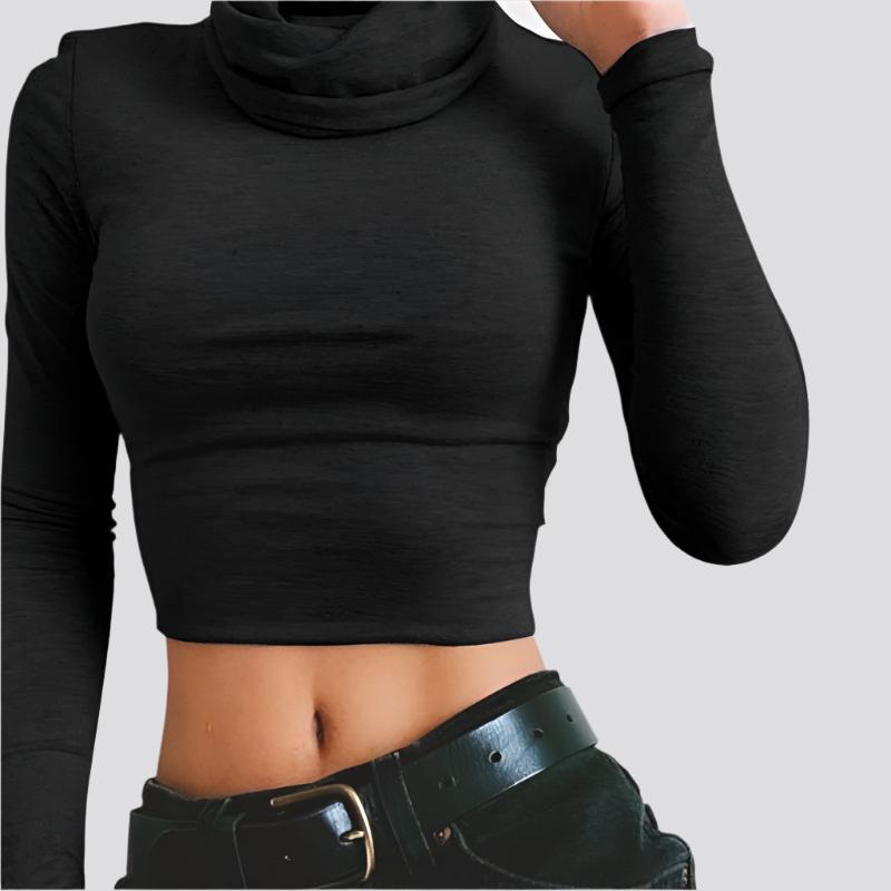 Turtle Neck Crop Top