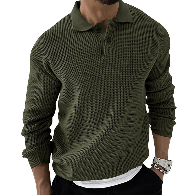 Polo Neck Sweater For Men Fashionable And Slim