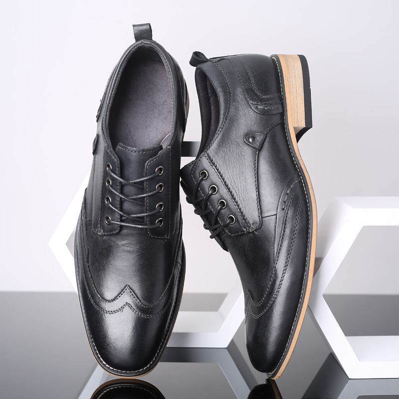 Men's Business Lace-up Leather Dress Shoes