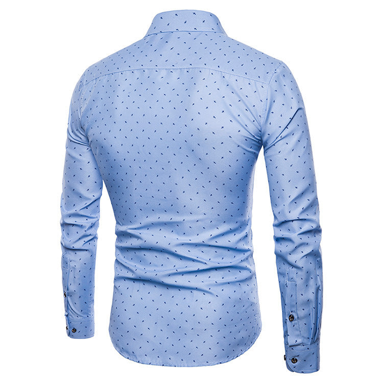 Men's Slim Slim-fit Shirts Casual Floral Floral Shirts