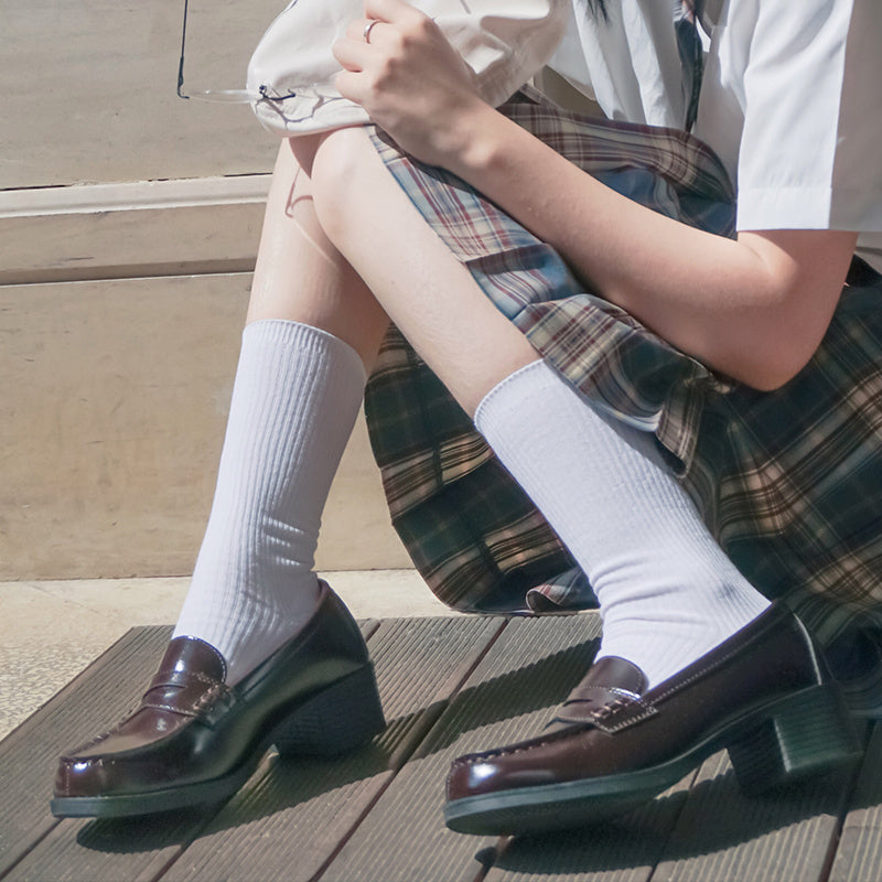 Leather Shoes Low-heel College Style Japanese Uniform Shoes Loafers