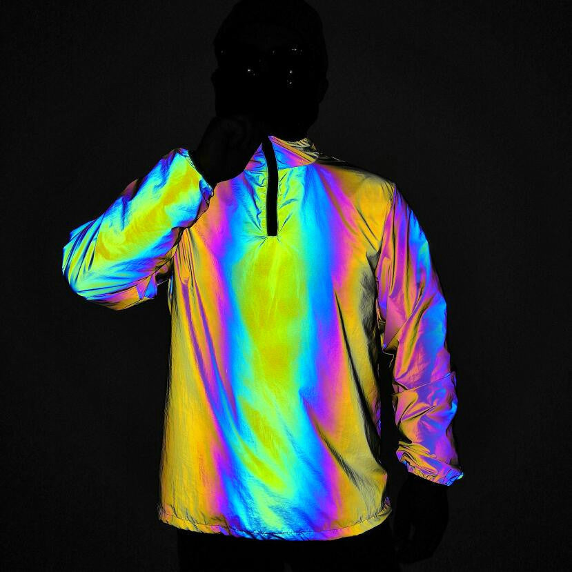 Rainbow Luminous Windbreaker Plus Size Jacket