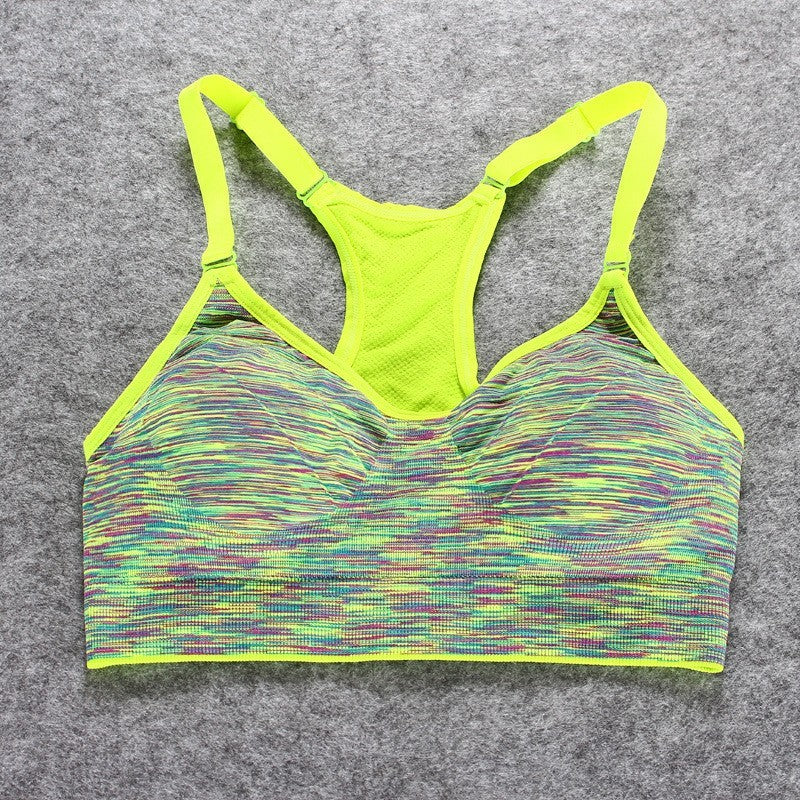 Sports Bra, Stretch Push Up Padded Fitness Vest ,Breathable Seamless Underwear Yoga Running Tops