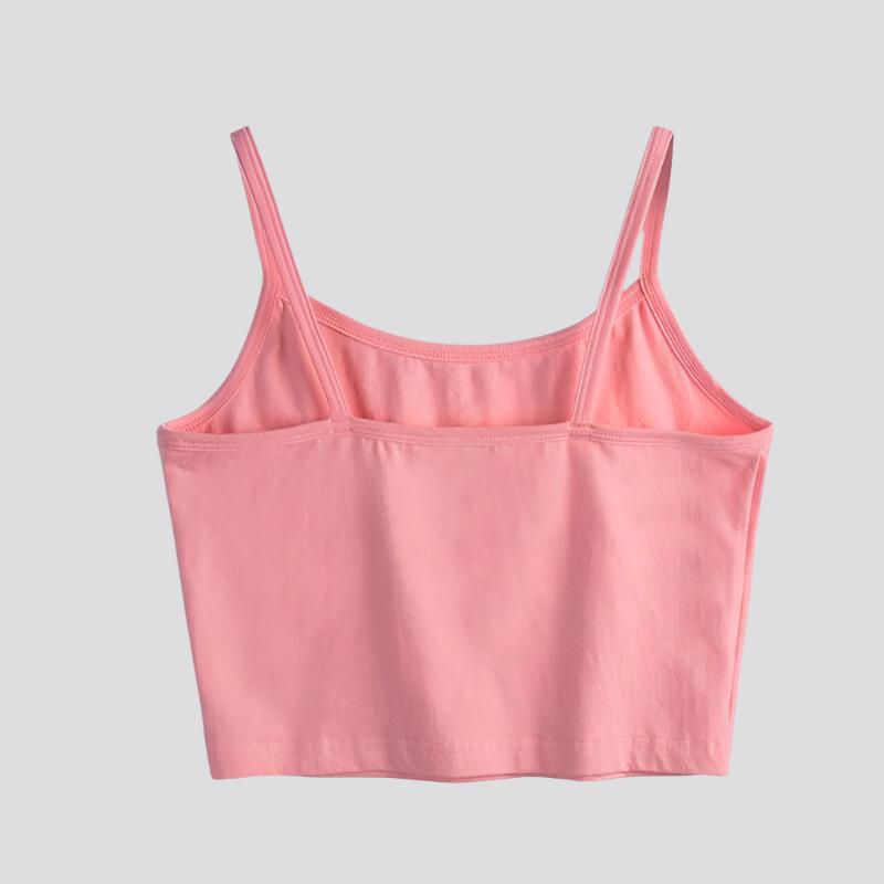 Ladies Short Vest Small Sling Wear Sleeveless Cotton Crop Health