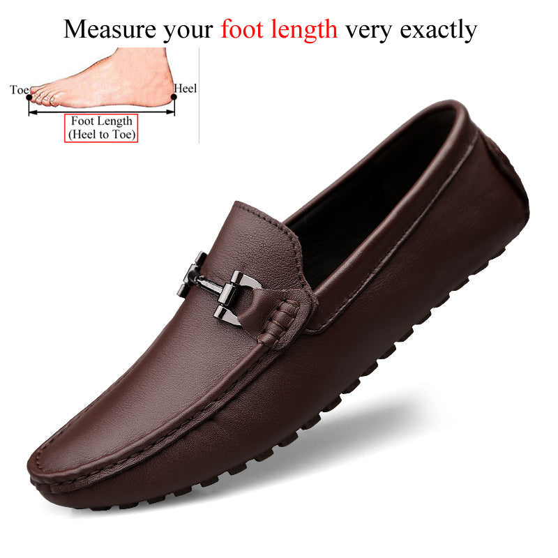 Slip On Genuine Leather Loafers Men Casual Shoes Designer