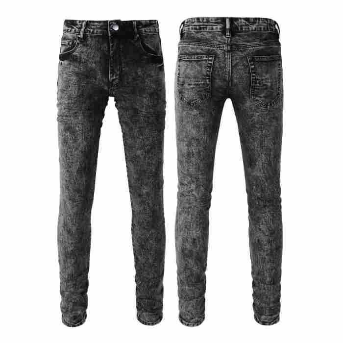 Men's Retro Fried Sand Craft Smoky Gray Stretch Slim Fit Skinny Jeans