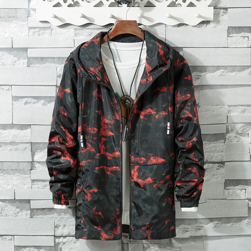 Spring And Autumn Camouflage Sports Jacket Men & Women Trendy Versatile Plus-sized Plus Size Casual Jacket Outer