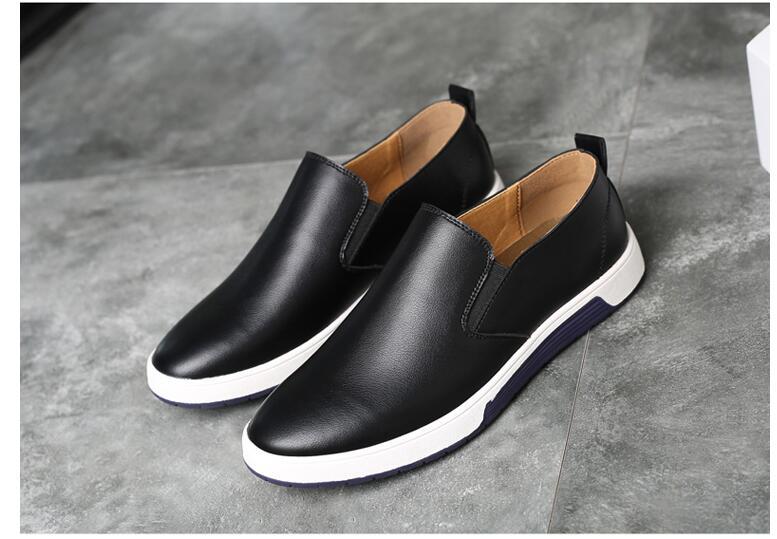 Winter Men Leather boots Loafers Shoes Fashion Warm Cotton Brand ankle boots lace up men Shoes footwear