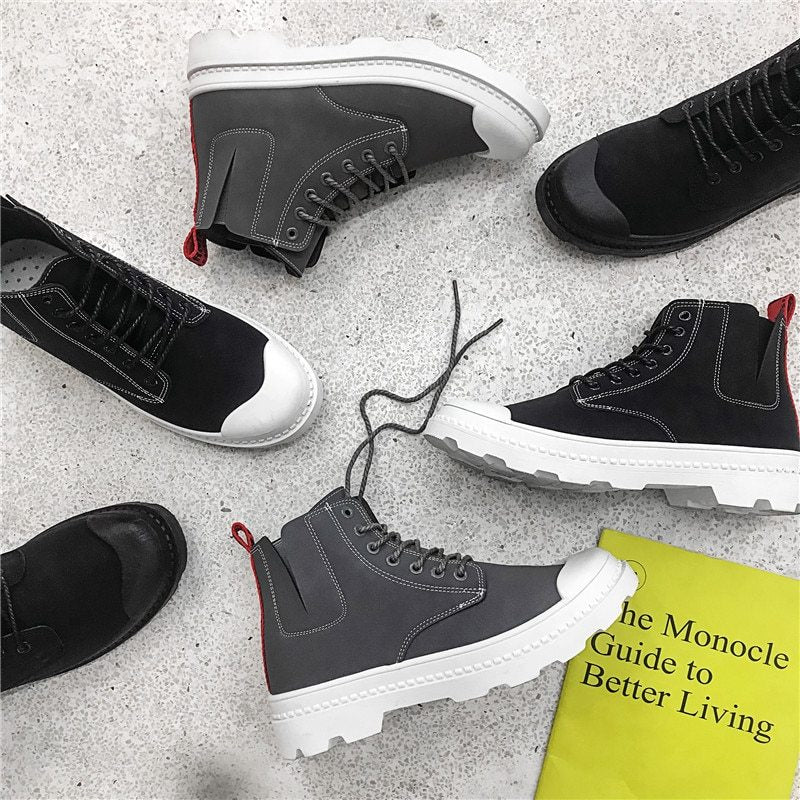 Fashion Ankle Boots Winter Autumn men's Motorcycle Martin Boots men Boots Snow Boots Oxfords men Shoes