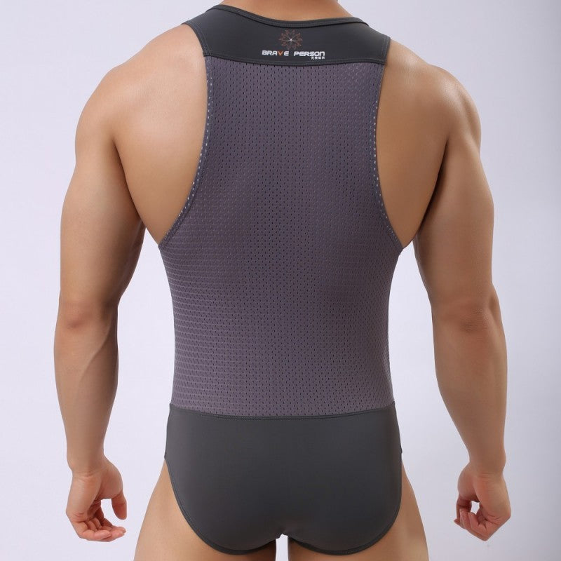 Sports One Piece Shapewear Body Shape Swimming Underwear Men