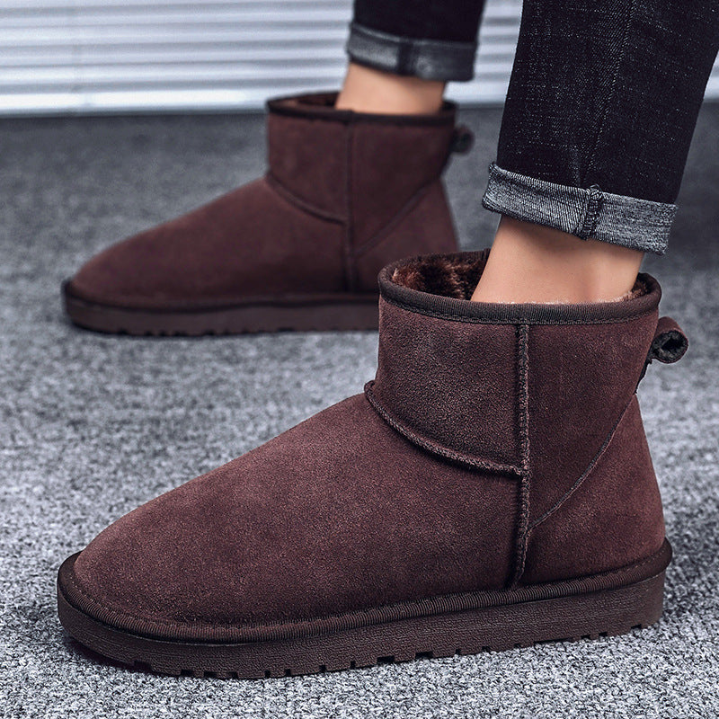 Trendy Fashion Plus Velvet Warm Men Boots