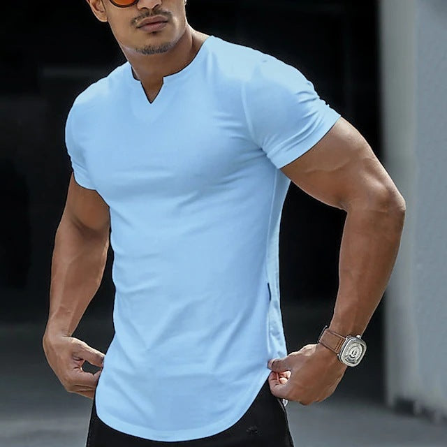 New V-neck Men's Casual T-shirt Top