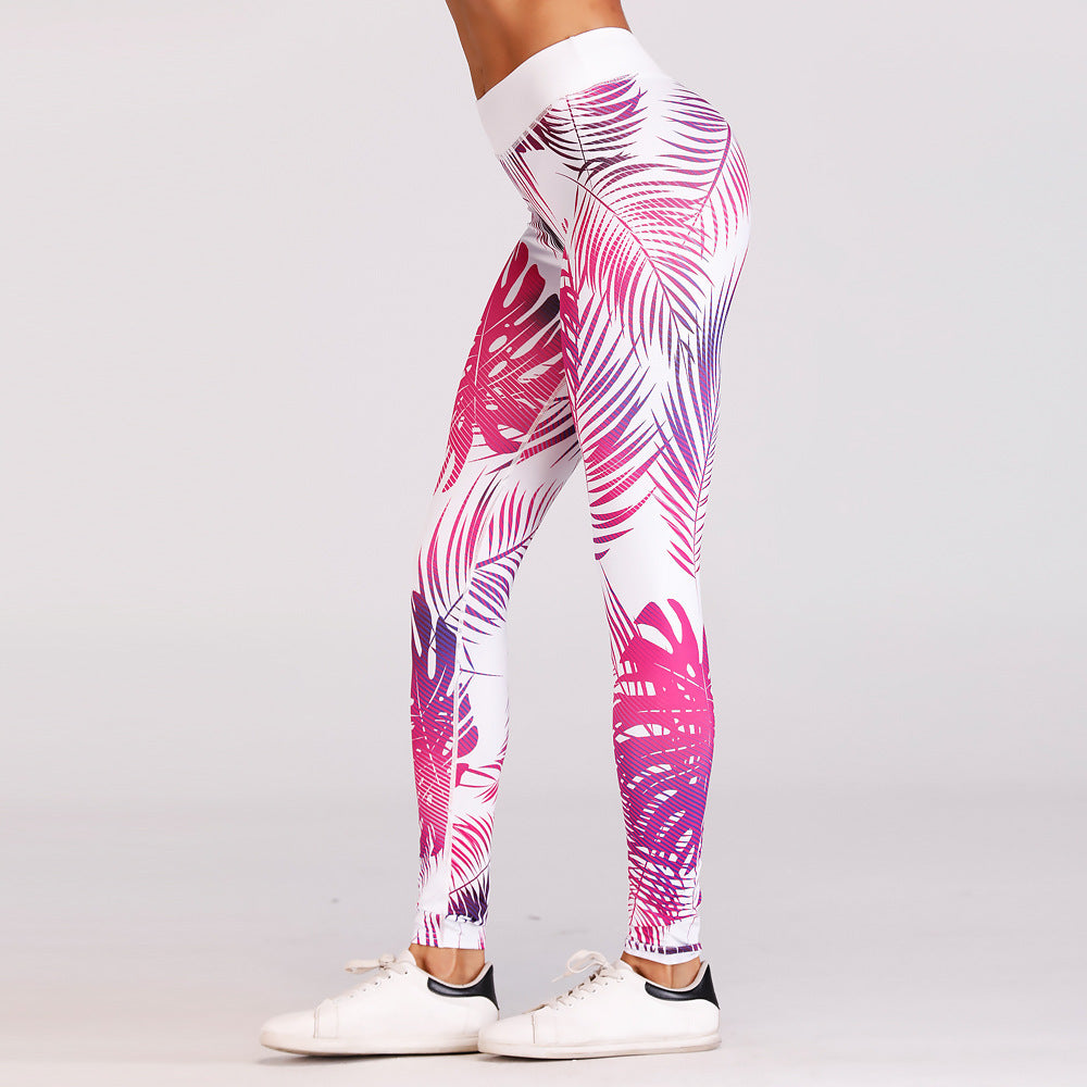 Sexy Red Print Yoga Pants Leggings Women Sport Pants Running Jogging Fitness Yoga Leggings Fitness High Elastic Gym Leggings