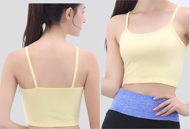 Ladies Short Vest Small Sling Wear Sleeveless Cotton Crop Health