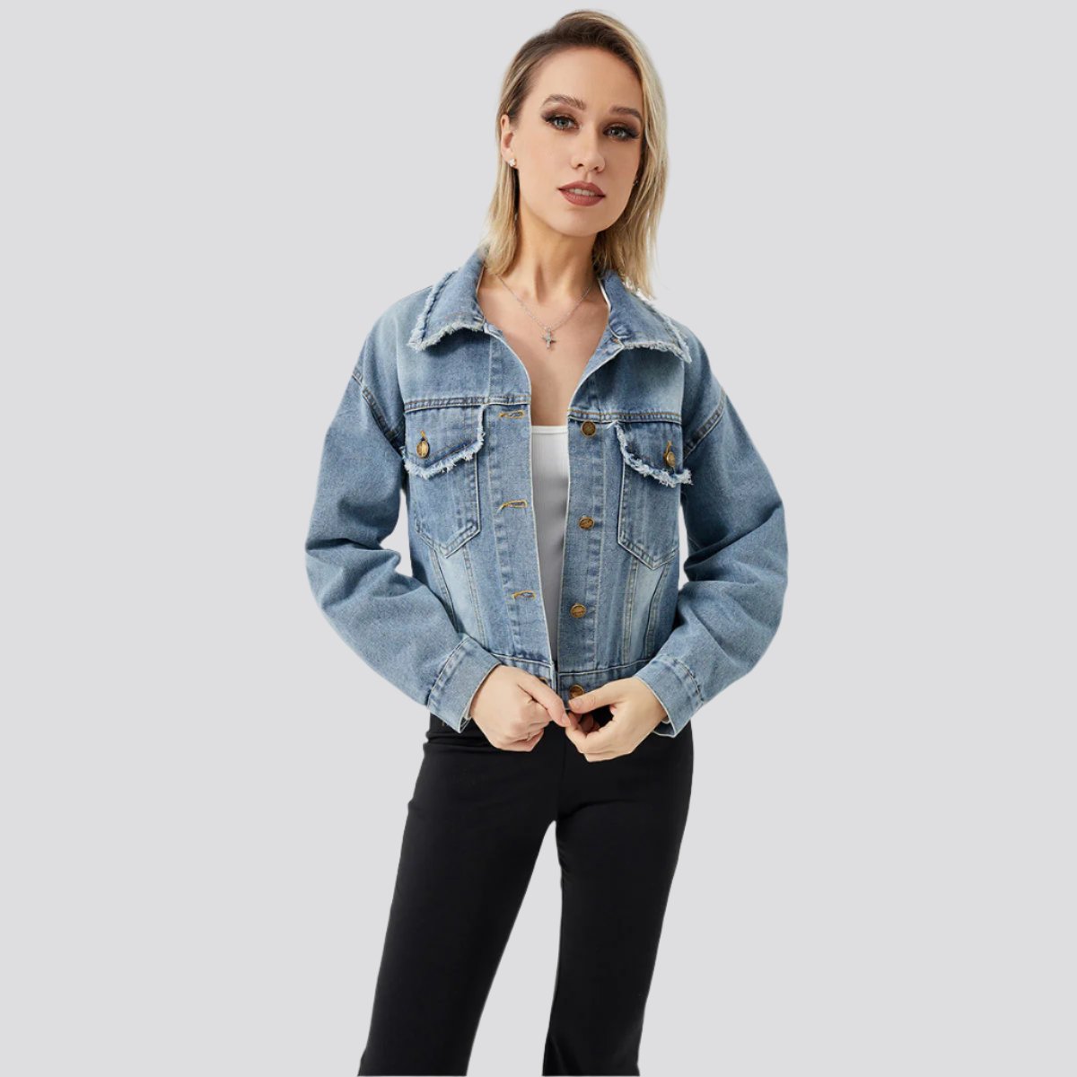 Women's Denim Long Sleeve Jacket Fashion Top