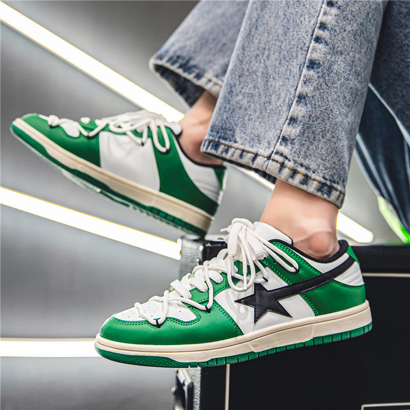 Men's Colorblock Sneakers Low-top Casual Board Shoes