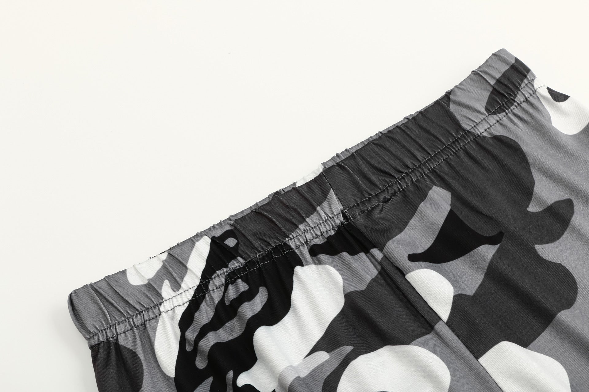 Camouflage Printed Grey Casual Legging Pants