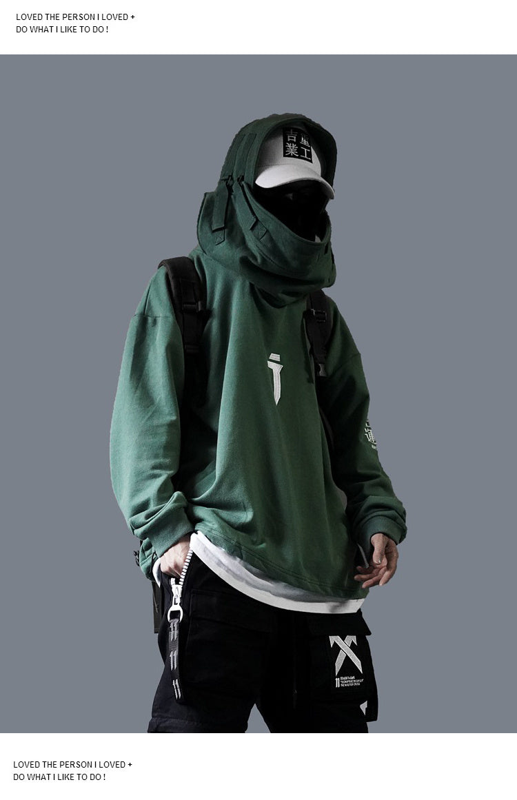 Co., Ltd. Tops Function Tooling Loose Hooded Sweatshirt