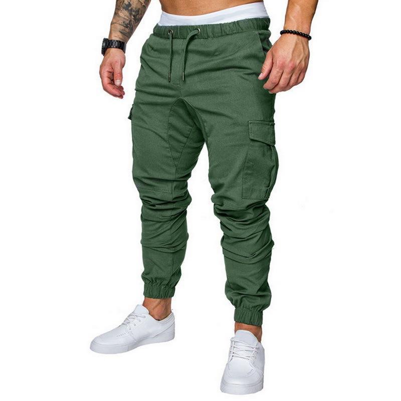 Men's Long Jogging Multi-pocket Trousers