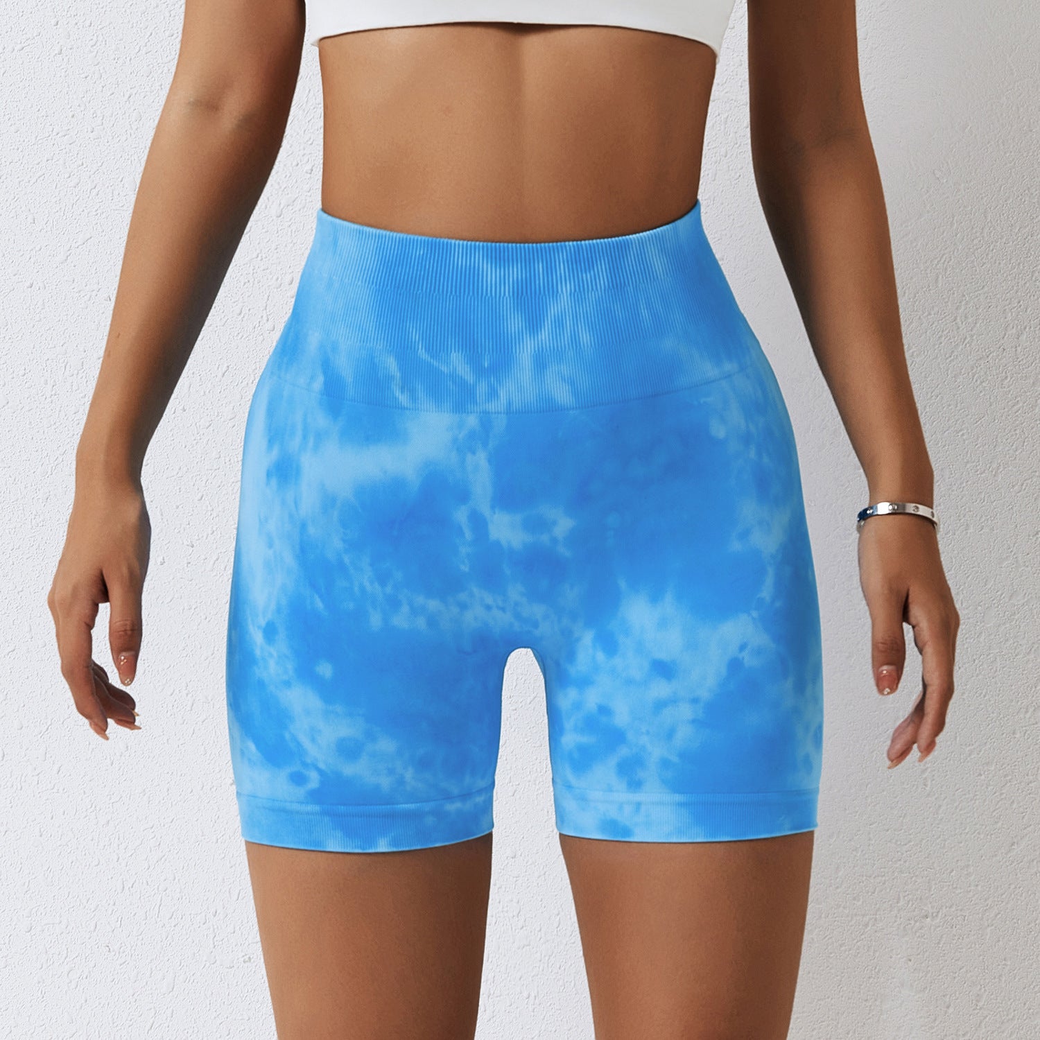 Splash Dyed Seamless Yoga Shorts For Women