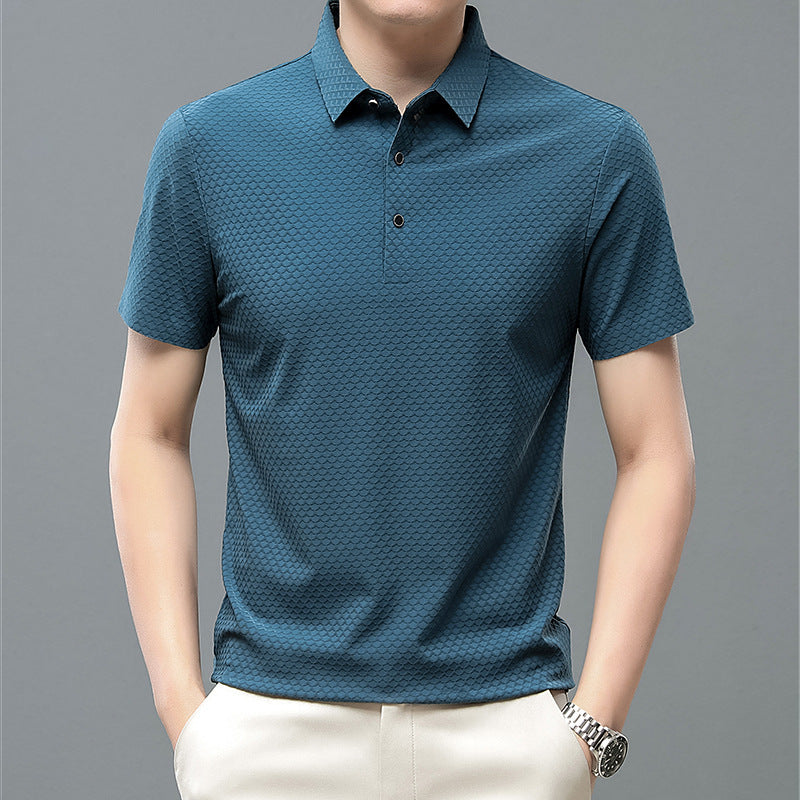 Lapel Polo Shirt Seamless Men's Top