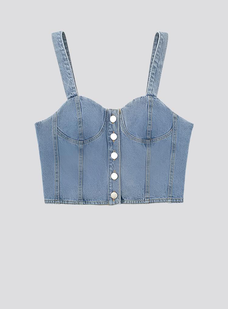 Vest High Waist Cropped Crop Top