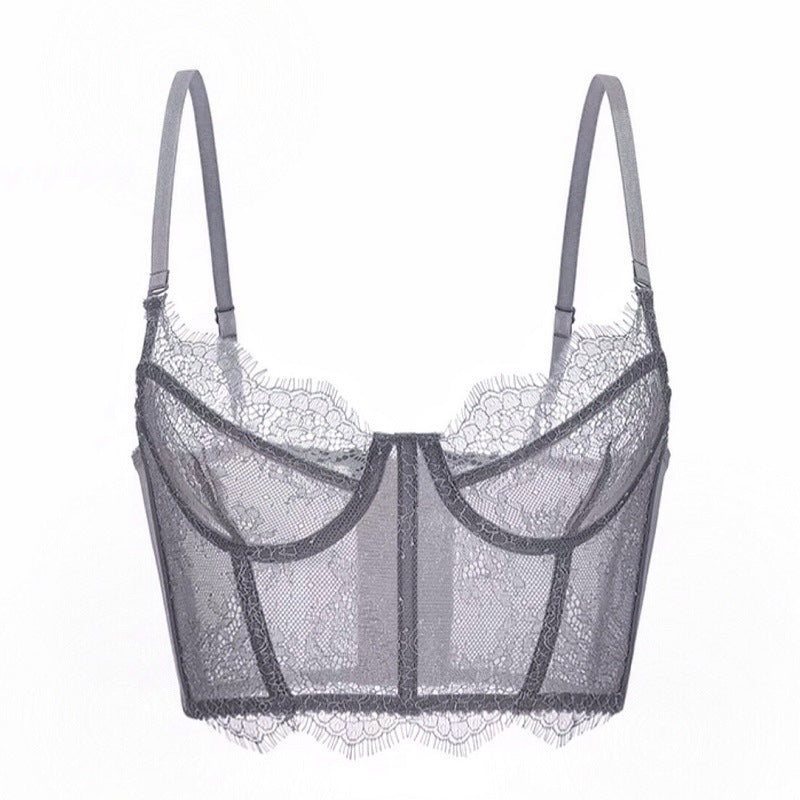 Gathered Slim Sexy Ultra-thin Breathable Underwear Vest Bra