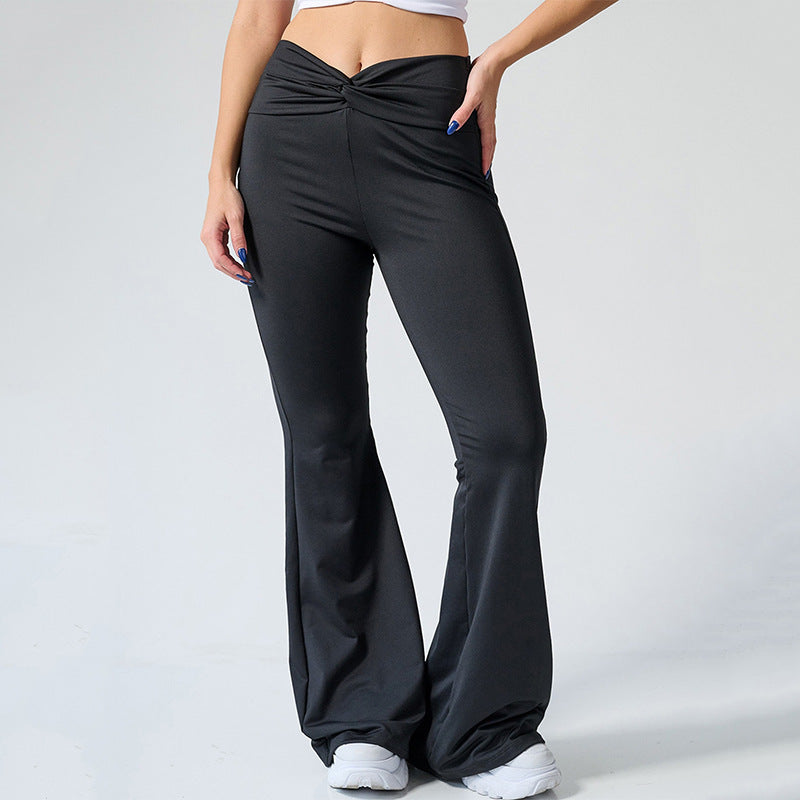 Abdominal-shaping Slimming Bell-bottom Pants Clothing Fashion Sports High Waist