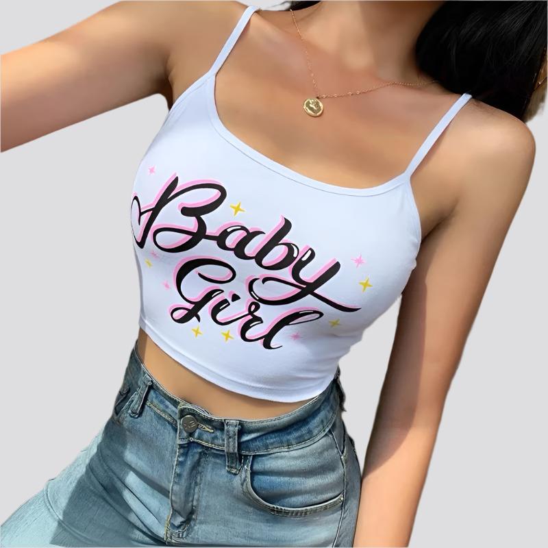 Sweet Baby Girl Starry Crop Tank Top For Women