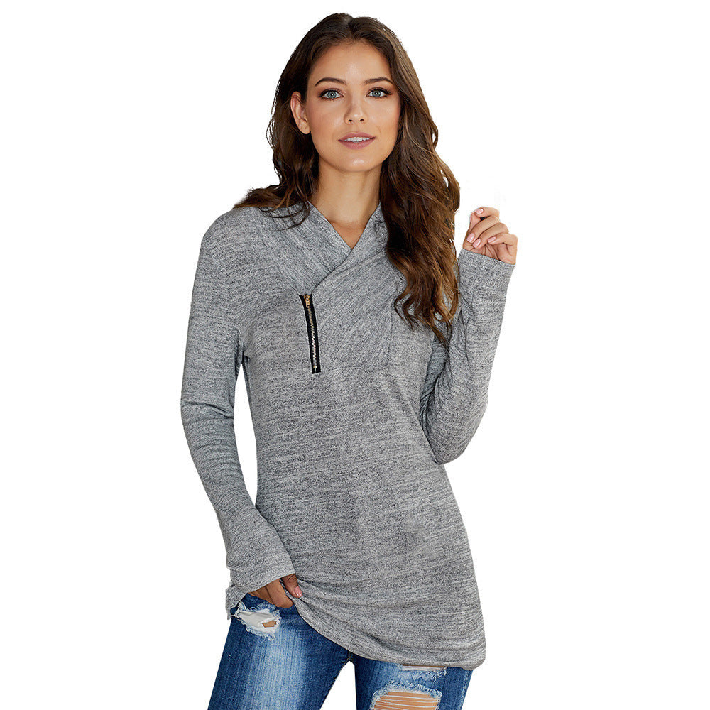 Sweater women solid color wild women