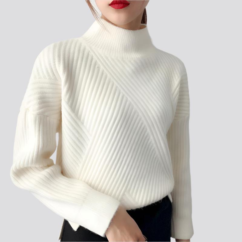 Women's Sweater Loose Lazy Half High Collar