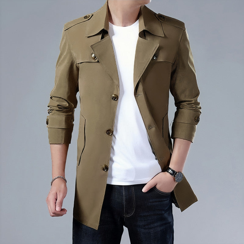 Windbreaker Men's Jacket Middle-aged Business Casual High Quality