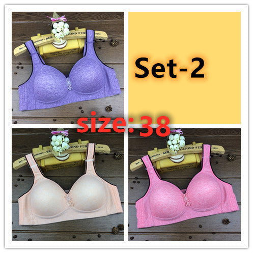 Large Size Bra Cotton No Steel Ring Sports Comfortable Thin Bra Underwear Women