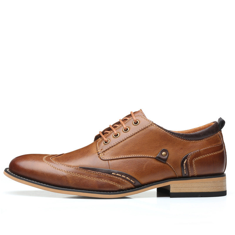 Men's Business Lace-up Leather Dress Shoes