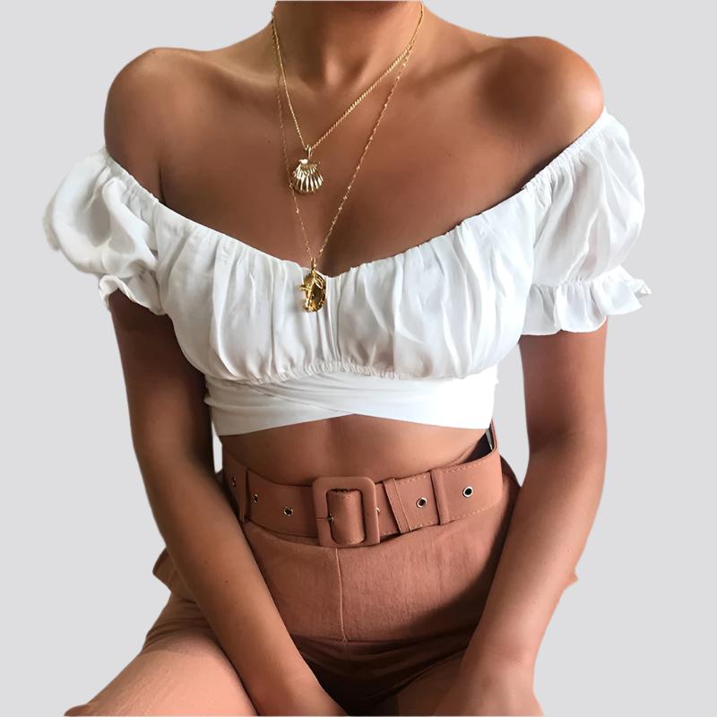 Solid color crop top