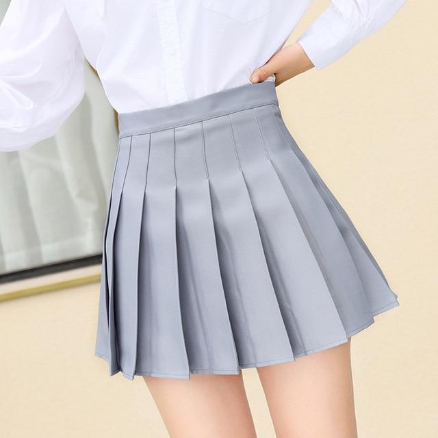 Pleated skirt short skirt