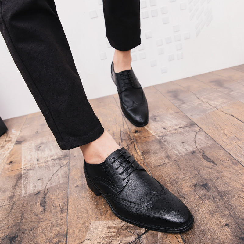 Business dress shoes with pointed toes