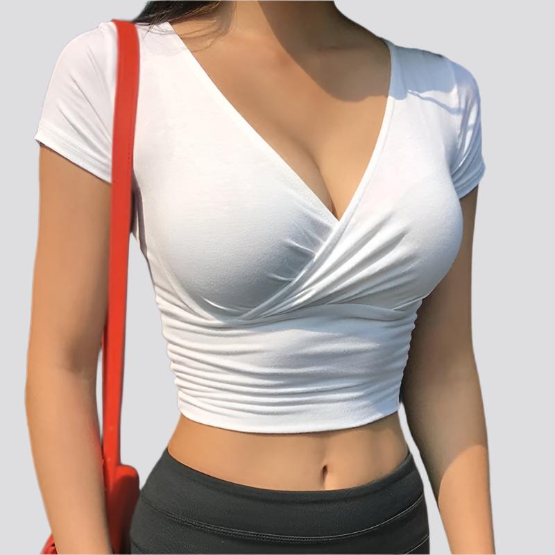 New Tight-fitting Cotton Crop Top Summer