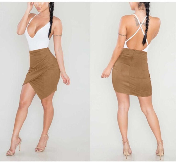 New matte irregular skirt