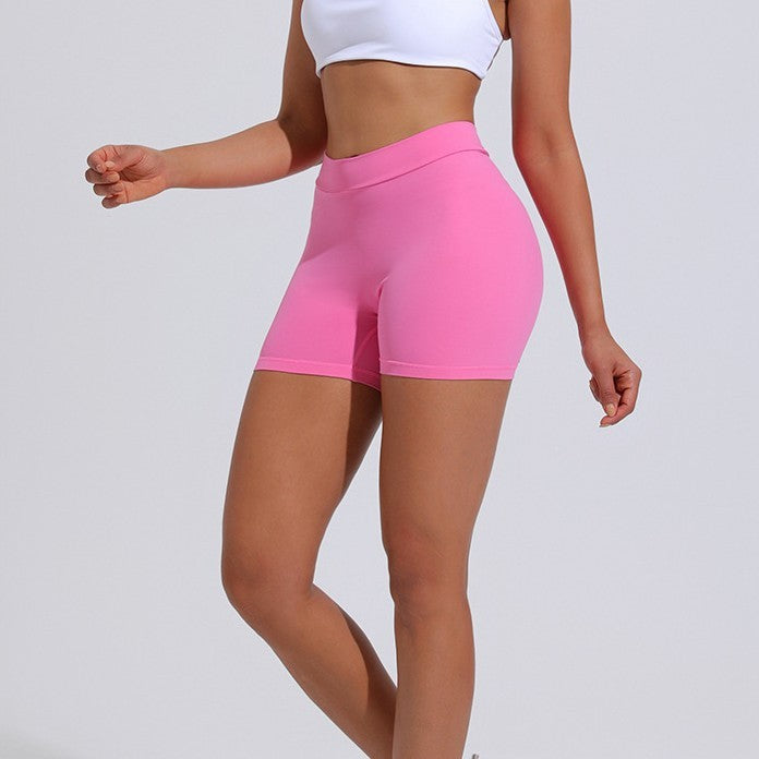 High Waist Hip Lift Back V Yoga Shorts For Women