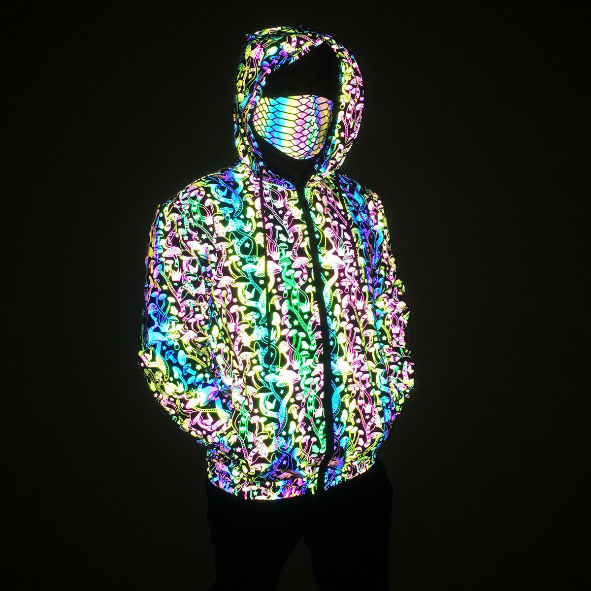 Symphony Luminous Jacket Windbreaker Reflective Hooded Jacket