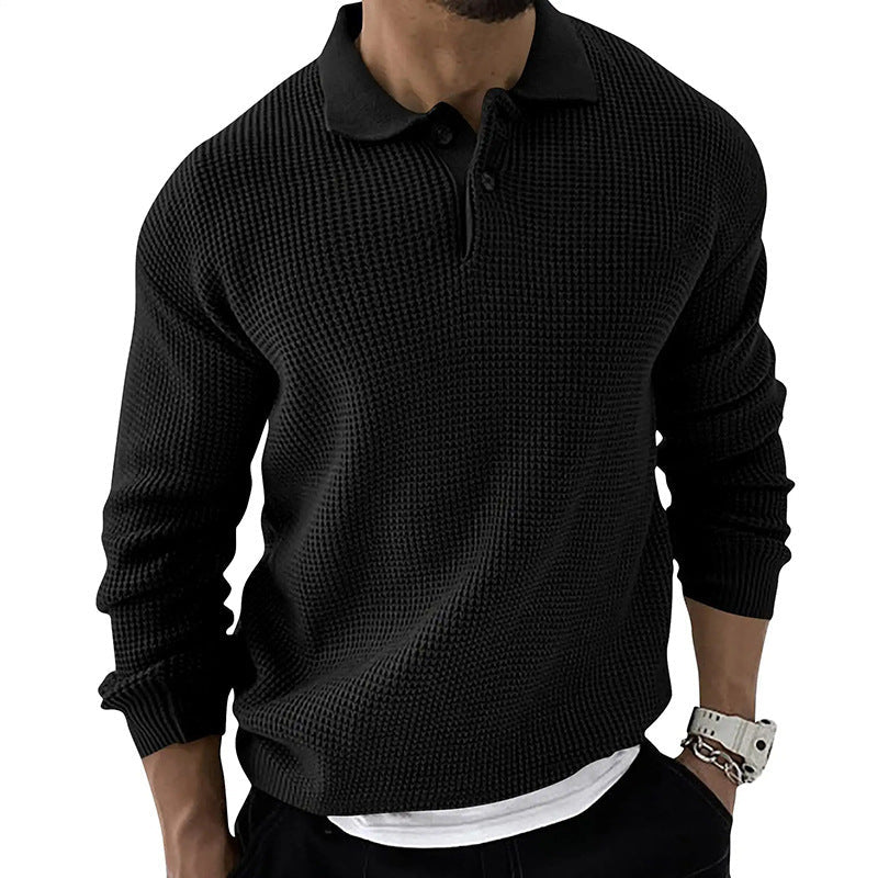 Polo Neck Sweater For Men Fashionable And Slim