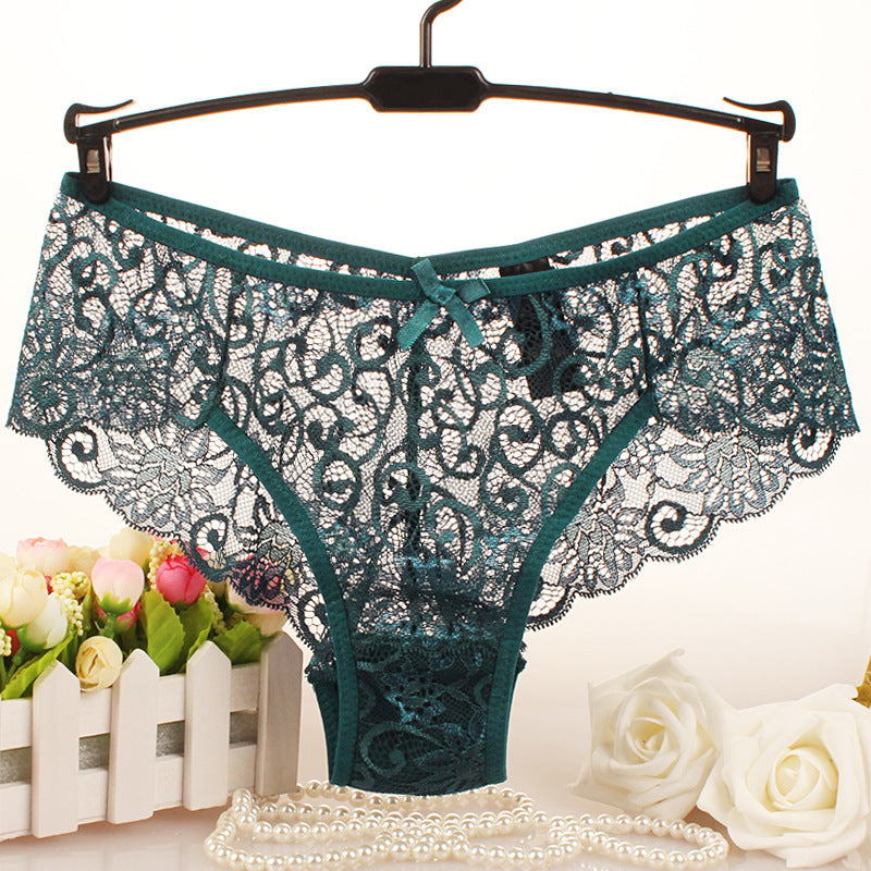 Sexy mid-rise ladies panties Lace women's briefs