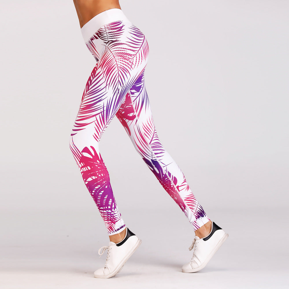 Sexy Red Print Yoga Pants Leggings Women Sport Pants Running Jogging Fitness Yoga Leggings Fitness High Elastic Gym Leggings