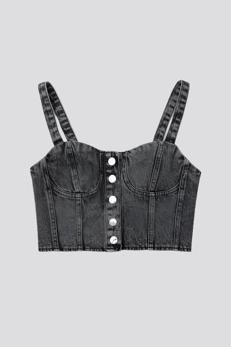 Vest High Waist Cropped Crop Top