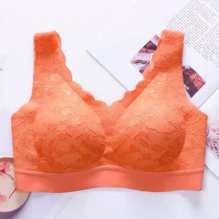 Gathered invisible vest bra beautiful back bra