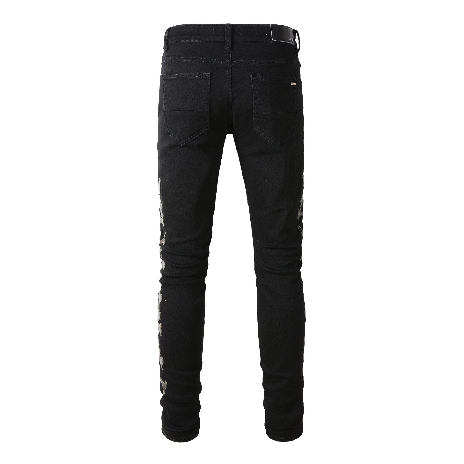 Men's Jeans Slim Fit Skinny Hole Patch Jeans