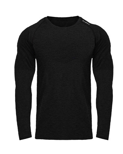 Men Long Sleeves T-Shirts Mesh Breathable Gyms Fitness Sports Clothes