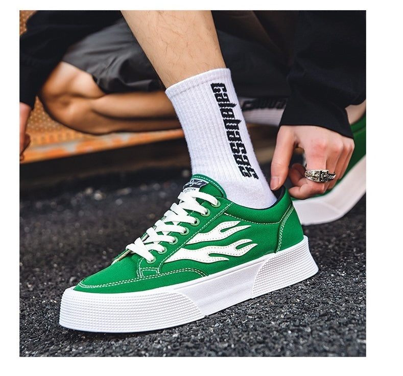 Men's All-match Low Top Canvas Shoes Platform Sneakers